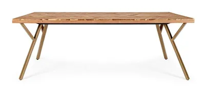Stół z drewnianym blatem RAIDA 220x100