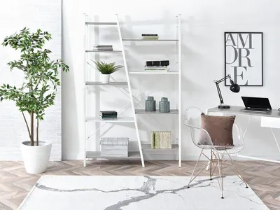 DUŻY DESIGNERSKI REGAŁ DO PRACOWNI GEFION BIAŁY+BETON