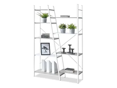 DUŻY DESIGNERSKI REGAŁ DO PRACOWNI GEFION BIAŁY+BETON