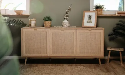 Komoda 3-drzwiowa BALI - dąb sonoma