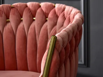 Krzesło welurowe glamour ROSA - różowy Magic Velvet 2257/złoty