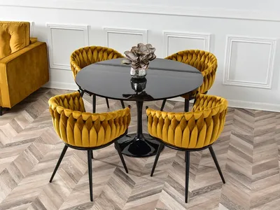 Krzesło welurowe glamour ROSA - miodowy Riviera 41/czarny