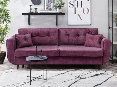 Sofa rozkładana z pojemnikiem BLINK - fioletowy