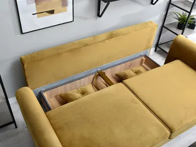 Sofa rozkładana BLINK - złoty