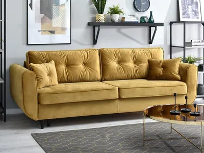 Sofa rozkładana BLINK - złoty