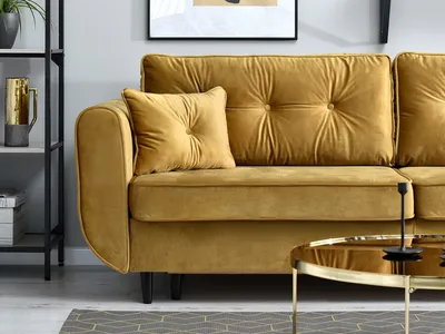 Sofa rozkładana BLINK - złoty
