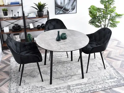 Stół okrągły VERDO 100 cm - beton