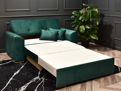 Sofa 2-osobowa rozkładana LINO - szmaragdowy