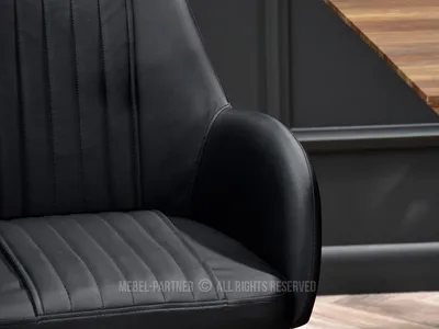 Krzesło obrotowe CHIARA ekoskóra - czarny