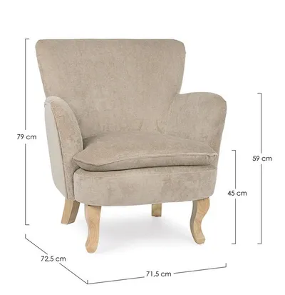Fotel CHENILLE - taupe