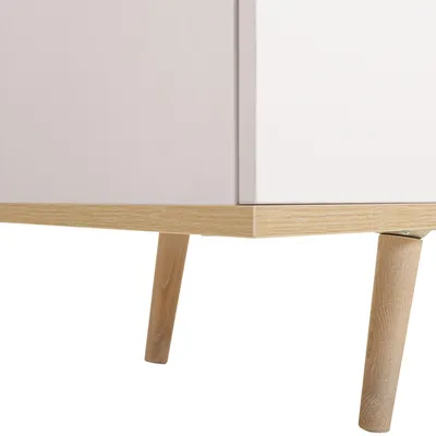Szafka RTV GÖTEBORG 2D 160 cm - biały mat/dąb sonoma