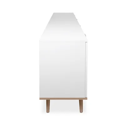 Komoda GÖTEBORG 3D3S 200 cm - biały mat/dąb sonoma