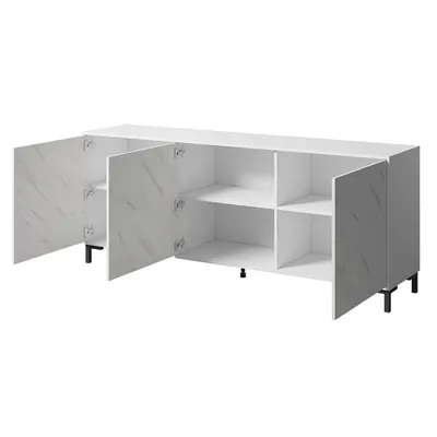 Komoda 3-drzwiowa LATINA 200 cm - biały mat