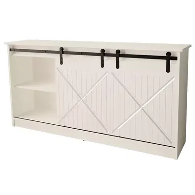 Komoda 2-drzwiowa WINDSOR 160 cm - biały mat/biały połysk
