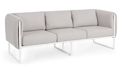 Sofa ogrodowa PIXEL - piaskowy/biały