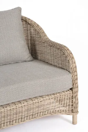 Sofa ogrodowa ADITYA - szary/naturalny