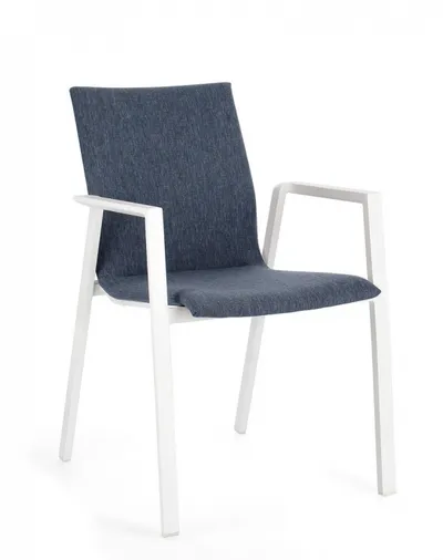 Krzesło ogrodowe ODEON WHITE-DENIM