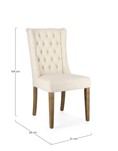 Krzesło COLUMBIA Natural Boucle' - beżowy