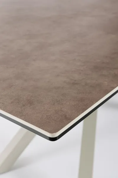 Stół z ceramicznym blatem SEAN TAUPE 180x90 - brązowy