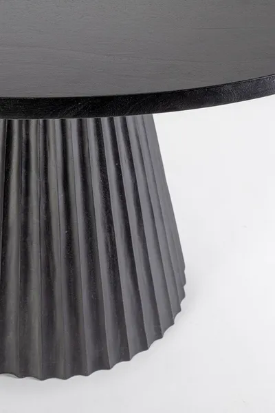 Stół okrągły drewniany ORISSA BLACK 120 cm - czarny