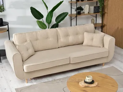 Sofa rozkładana z pojemnikiem BLINK - beżowy