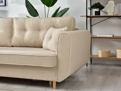 Sofa rozkładana z pojemnikiem BLINK - beżowy