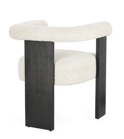 Krzesło AGAPE BLACK NATURAL - beżowy/czarny