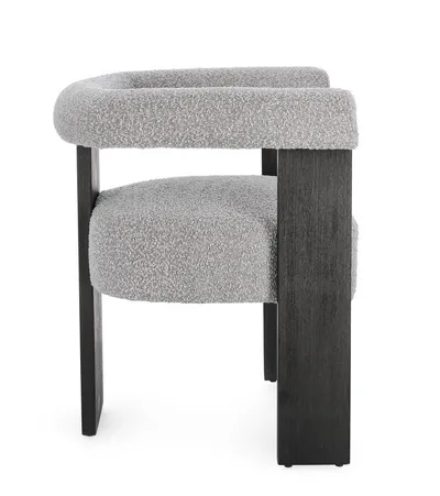 Krzesło AGAPE BLACK GREY - szary/czarny