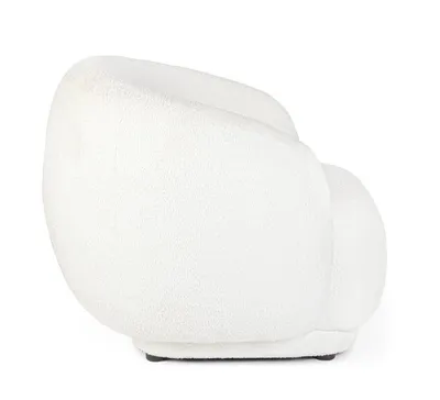 Niski fotel TECLA WHITE - biały