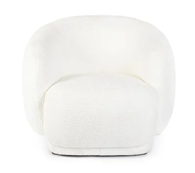 Niski fotel TECLA WHITE - biały