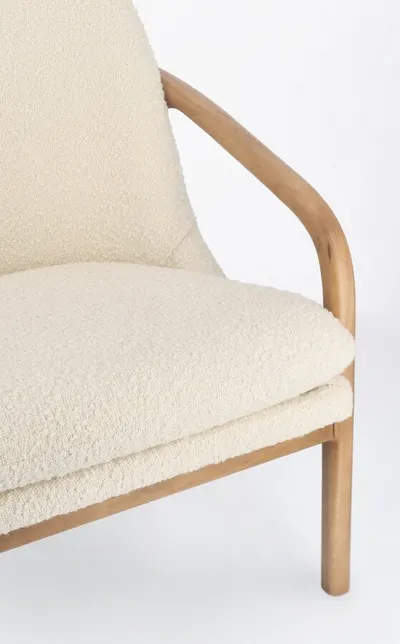 Fotel ELAIDE PURE - kremowy