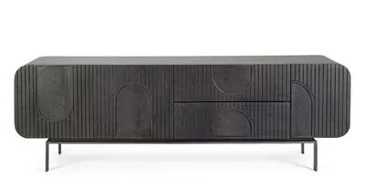 Szafka RTV ORISSA BLACK - czarny