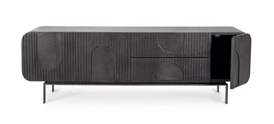 Szafka RTV ORISSA BLACK - czarny