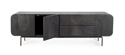 Szafka RTV ORISSA BLACK - czarny