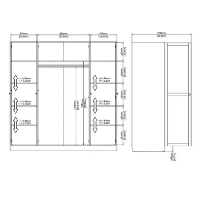Szafa 4-drzwiowa BILLUND - jackson hickory