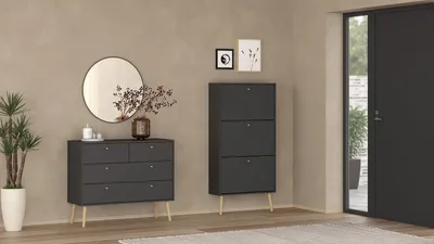 Komoda BODO 4 szuflady - szary mat