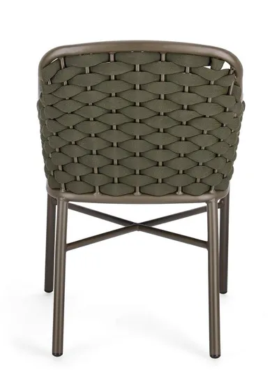 Krzesło ogrodowe EVERLY OLIVE - zielony/czarny