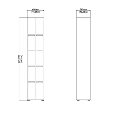 Regał SIGN 40 cm - ciemny szary/jackson hickory