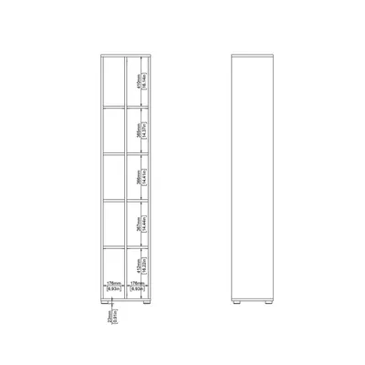 Regał SIGN 40 cm - ciemny szary/jackson hickory