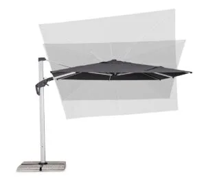 Parasol ogrodowy ARIES GREY 3x3