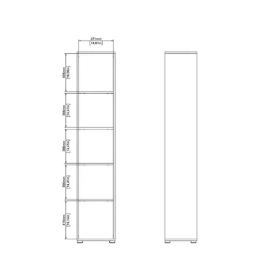 Regał SIGN 40 cm - szary/jackson hickory