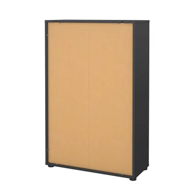 Regał niski z drzwiami SIGN 80 cm - szary mat/jackson hickory