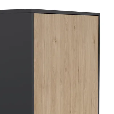 Regał zamknięty SIGN 80 cm - szary mat/jackson hickory