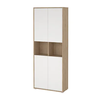 Regał zamknięty SIGN 80 cm - jackson hickory/biały mat