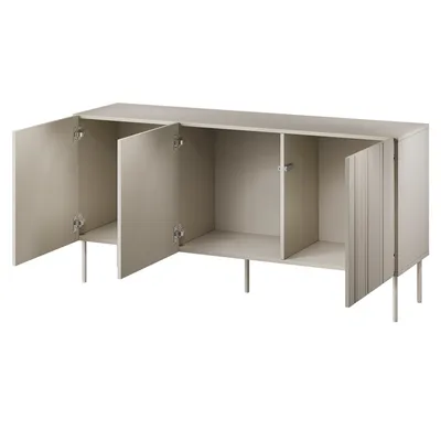 Komoda 3-drzwiowa MILO 150 cm - beżowy mat