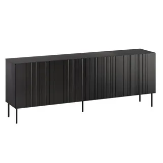 Komoda 4-drzwiowa MILO 200 cm - czarny mat