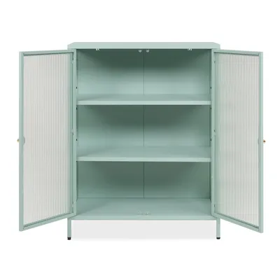 Witryna 2-drzwiowa MILTON - miętowy mat 