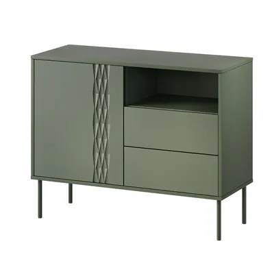 Komoda 1-drzwiowa z szufladami AURELIA 100 - zielony mat