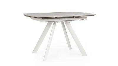 Stół rozkładany RAILI 119.5-180x85 - biały