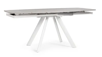 Stół rozkładany RAILI 119.5-180x85 - biały